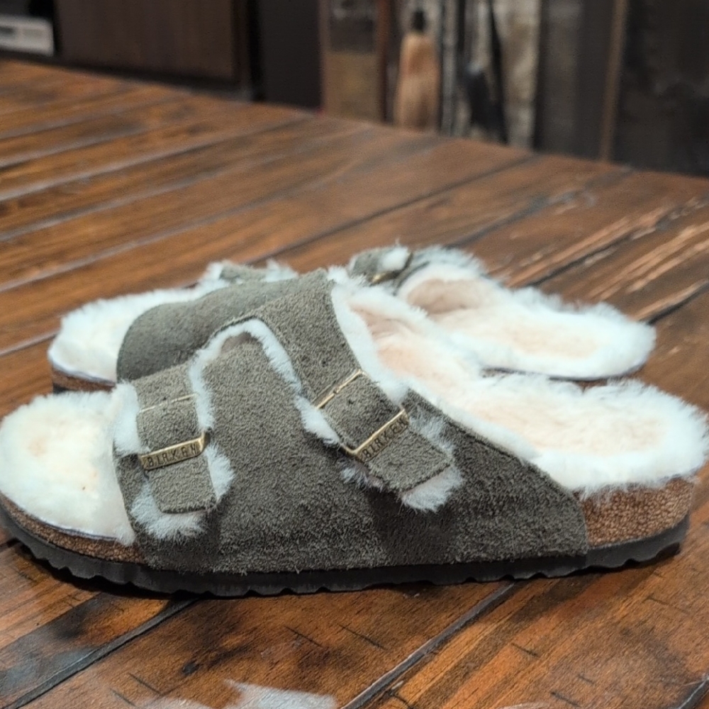 Birkenstock Zurich Shearling Suede Sandal
